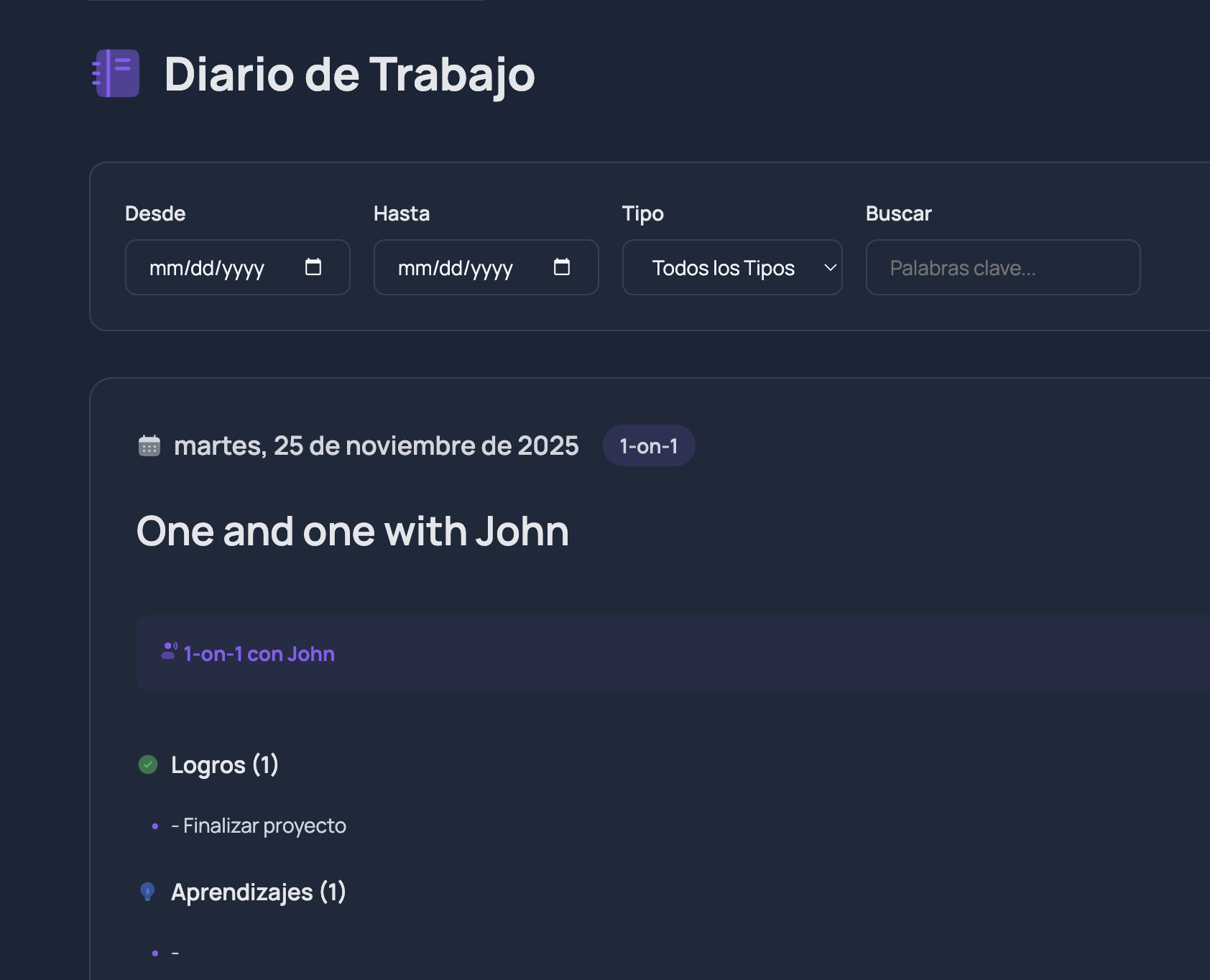 Work Journal